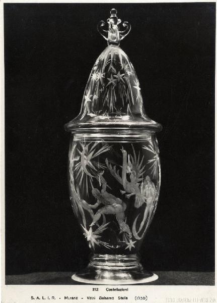 IV Triennale - Galleria dei vetri - Vaso di cristallo inciso di Balsamo Stella