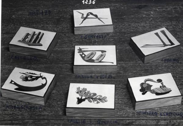 IX Triennale - Mostra dell'E.N.A.P.I. - Scatole in legno intarsiato