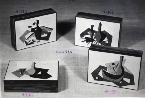 IX Triennale - Mostra dell'E.N.A.P.I. - Scatole in legno intarsiato