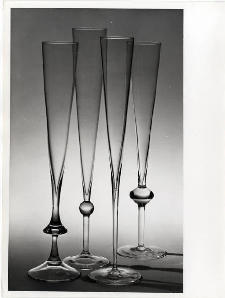XII Triennale - Mostra internazionale del vetro e dell'acciaio - Calici in vetro
