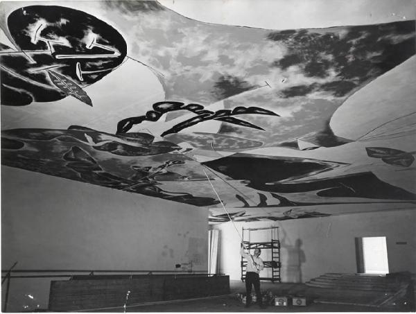 XII Triennale - Decorazione del soffitto dello Scalone d'onore - Gianni Dova