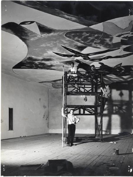 XII Triennale - Decorazione del soffitto dello Scalone d'onore - Gianni Dova