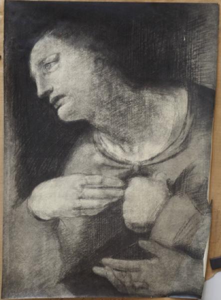 Copia da Leonardo da Vinci - Testa di Filippo dal Cenacolo - Disegno - Weimar