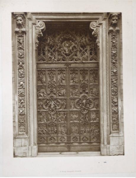 Pogliaghi, Lodovico - Porta centrale del Duomo di Milano - Scultura - Decorazione in bronzo - Milano - Duomo