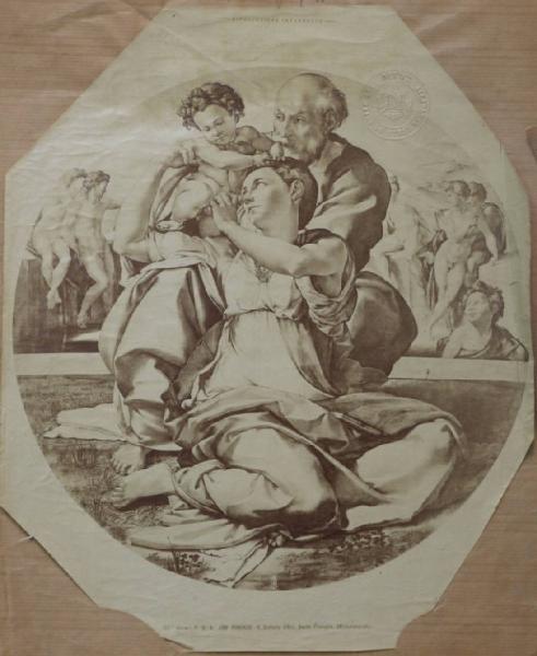 Buonarroti, Michelangelo - Sacra Famiglia (Tondo Doni) - Dipinto - Tempera su tavola - Firenze - Uffizi
