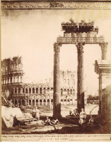 Bellotto, Bernardo - Capriccio col Colosseo - Dipinto - Olio su tela - Parma - Galleria Nazionale