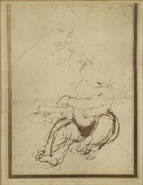 Leonardo da Vinci - Madonna con Bambino - Disegno - Parigi - Louvre - Département des Arts graphiques
