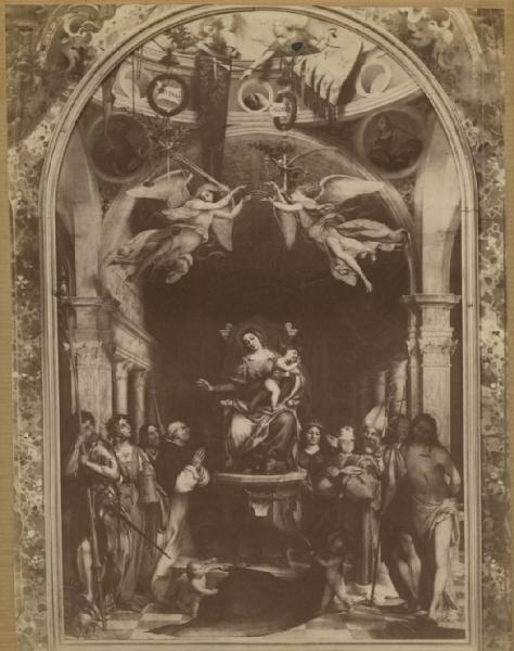 Lotto, Lorenzo - Madonna con Bambino, santi e angeli - Dipinto - Olio su tavola - Bergamo - Chiesa di San Bartolomeo