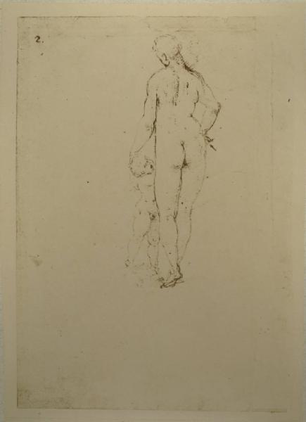 Cesare da Sesto - Studio di figura femminile con amorino - Schizzo - Disegno