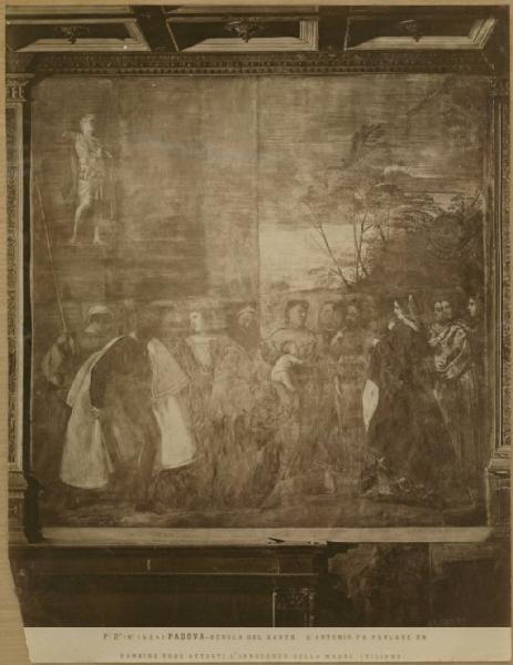 Vecellio, Tiziano - Il miracolo del neonato - Affresco - Padova - Scuola del Santo