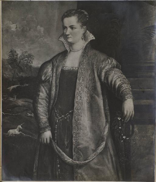 Vecellio, Tiziano (attr.) - Ritratto di Irene di Spilimbergo - Dipinto - Olio su tela