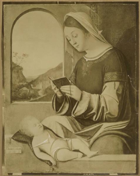 Palma il Vecchio - Madonna leggente - Dipinto su tavola - Berlino - Staatliche Museen - Gemaldegalerie