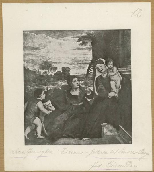 Tiziano Vecellio - Madonna con Bambino, Sant'Agnese e San Giovannino - Dipinto - Olio su tela - Parigi - Museo del Louvre