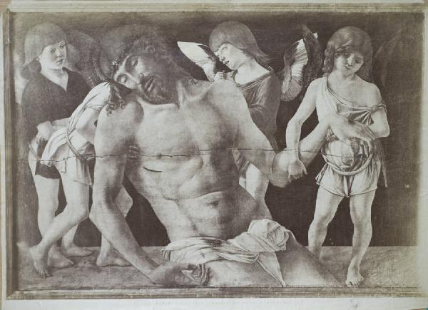 Bellini, Giovanni - Pietà - Cristo morto sorretto da quattro angeli - Dipinto - Tempera su tavola - Rimini - Pinacoteca comunale