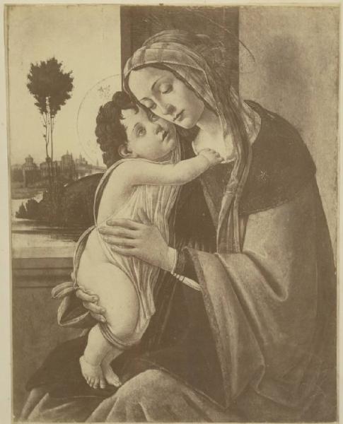 Botticelli, Sandro (bottega) - Madonna con Bambino - Dipinto su tavola