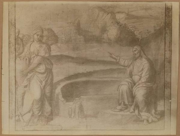 Tisi, Benvenuto detto Garofalo - Cristo e la Samaritana al pozzo - Cartone preparatorio? - Disegno - Parigi - Louvre - Département des Arts graphiques