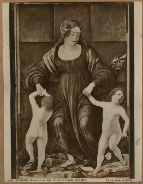 Roberti, Ercole de' - Medea e i suoi figli (La moglie di Asdrubale) - Dipinto su tavola - Richmond, (Surrey) - Collezione Cook