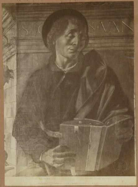 Cossa, Francesco del - San Giovanni Evangelista - Particolare della Pala dei Mercanti - Dipinto - Tempera su tela - Bologna - Pinacoteca Nazionale