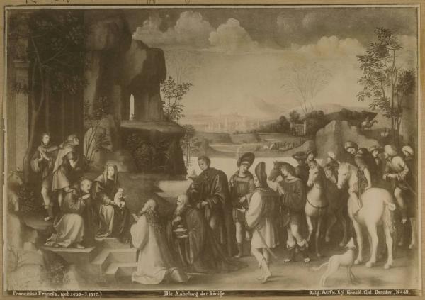 Raibolini, Francesco detto Francia - Adorazione dei Magi - Dipinto - Olio su tavola - Dresda - Staatliche Kunstsammlungen - GemÃ¤ldegalerie