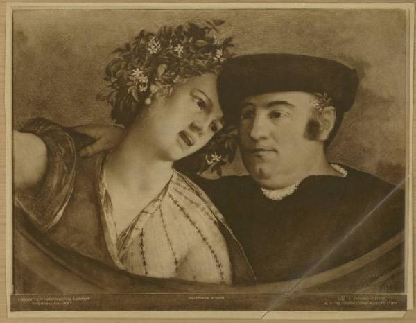 Luteri, Giovanni di Niccolò detto Dossi Dosso - Uomo che abbraccia una donna - Dipinto - Olio su tavola - Londra - National Gallery