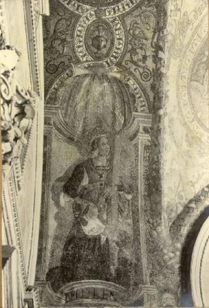 Peruzzi, Baldassarre - Sant'Elena e il cardinal Carvajal - Mosaico - Roma - Basilica di S. Croce in Gerusalemme - Cappella di S. Elena - Volta