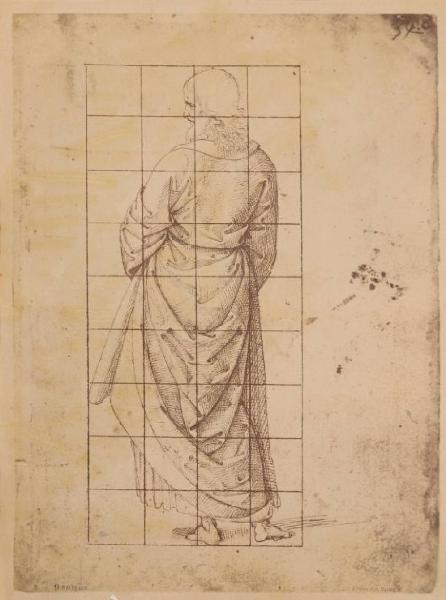 Figura maschile vista di spalle - Disegno - Venezia - Galleria dell'Accademia
