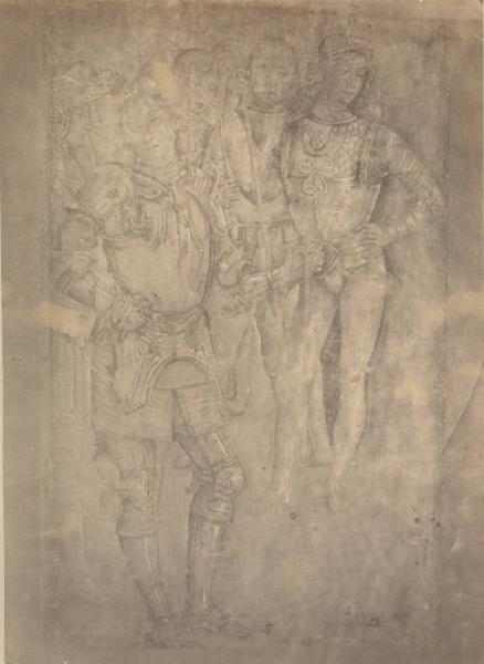 Bernardino di Betto detto Pinturicchio - Gruppo di sei giovani guerrieri in piedi - Disegno - Firenze - Uffizi - Gabinetto dei Disegni e delle Stampe