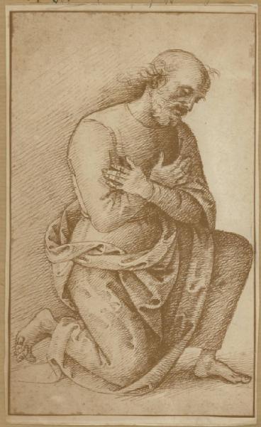 Ambito umbro - San Giuseppe in adorazione - Disegno