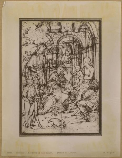 Bazzi, Giovanni Antonio detto Sodoma - Adorazione dei Magi - Disegno - Parigi - Louvre - Département des Arts graphiques