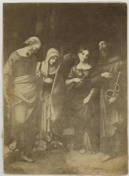 Allegri, Antonio detto Correggio - Quattro Santi - San Pietro, Marta, Maria Maddalena e Leonardo - Dipinto - Olio su tela