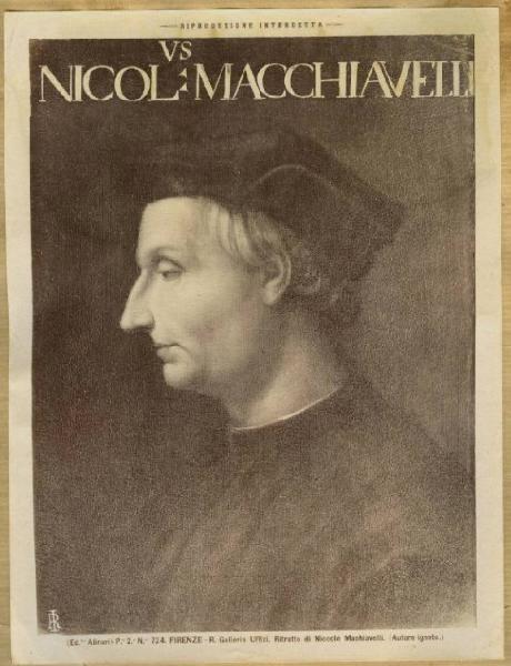 Cristofano di Papi dell'Altissimo - Ritratto di Niccolò Macchiavelli - Dipinto - Olio su tavola - Firenze - Uffizi