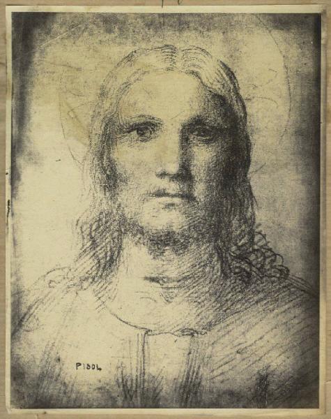 Francesco di Cristofano detto Franciabigio - Studio per testa di Cristo - Disegno - Firenze - Uffizi - Gabinetto dei Disegni e delle Stampe