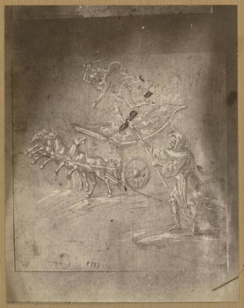 Lippi Filippino - Prometeo che ruba il fuoco dal carro di Apollo - Disegno - Firenze - Uffizi - Gabinetto dei Disegni e delle Stampe