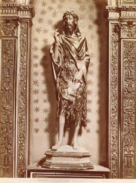 Donatello - San Giovanni Battista - Scultura in legno policromo - Venezia - Chiesa di Santa Maria Gloriosa dei Frari