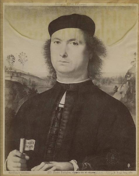 Vannucci, Pietro detto Perugino - Ritratto di Francesco Maria delle Opere - Dipinto su tavola - Firenze - Uffizi