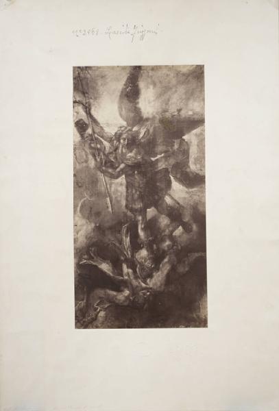 Copia da Raffaello - San Michele Arcangelo combatte contro Satana - Disegno