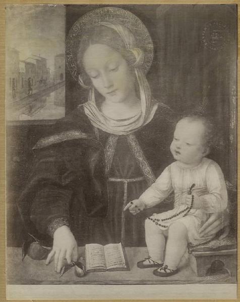 Ambrogio da Fossano (detto il Bergognone) - Madonna con Bambino - Dipinto - Tempera e olio su tavola