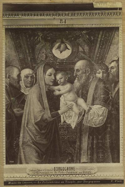 Ambrogio da Fossano detto Bergognone - Presentazione di GesÃ¹ al Tempio - Dipinto su tavola trasportata su tela - Parigi - Museo del Louvre