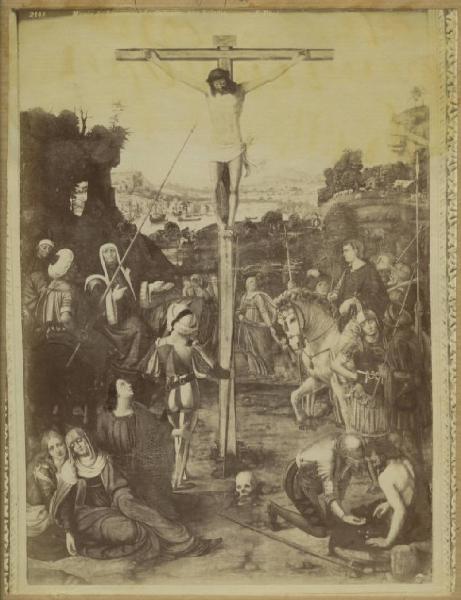 Solario, Andrea - Crocifissione - Dipinto - Tempera e olio su tavola - Parigi - Museo del Louvre