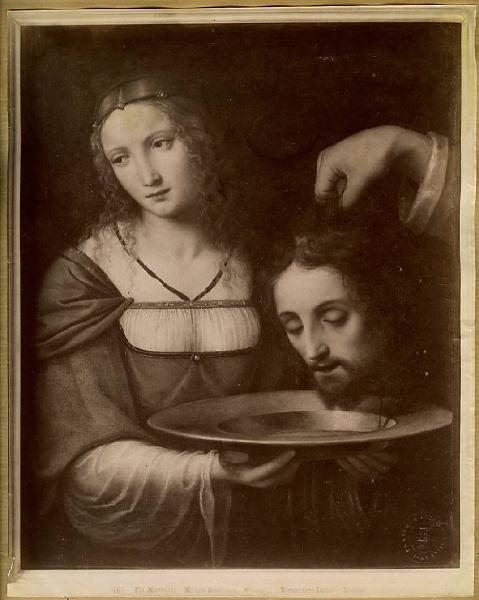 Luini, Bernardino - Salomè riceve la testa di san Giovanni Battista - Dipinto su tavola - Milano - Collezione Borromeo