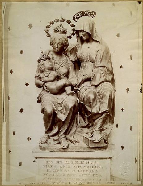 Sansovino, Andrea - Madonna con Bambino e sant' Anna - Scultura in marmo bianco - Roma - Chiesa di Sant'Agostino