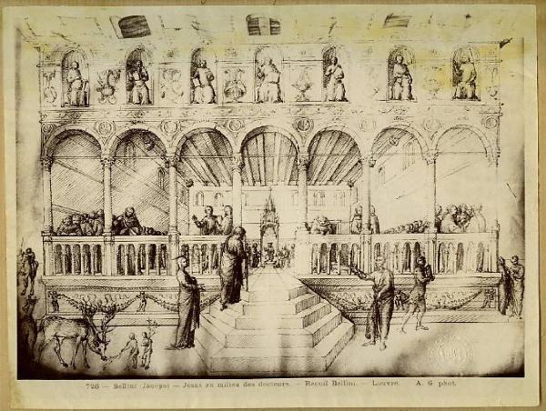 Bellini, Jacopo - Cristo tra i dottori del tempio - Disegno - Quaderno di schizzi - Parigi - Louvre - Département des Arts graphiques