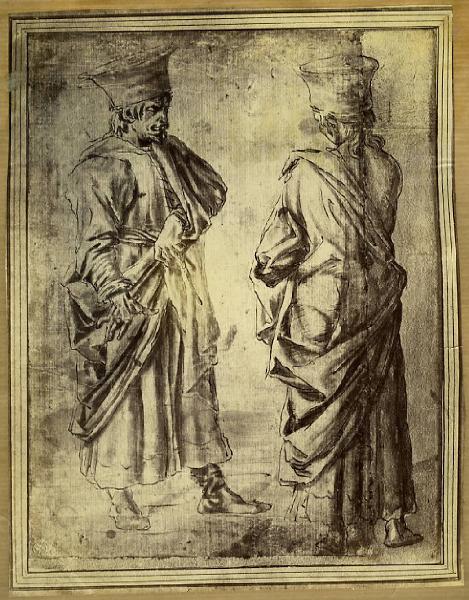 Vasari, Lazzaro - Studio per due figure maschili in abiti orientali - Disegno