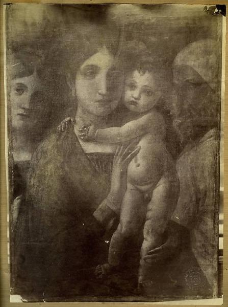 Mantegna, Andrea - Madonna con Bambino e tre santi - Dipinto - Tempera su tela - Parigi