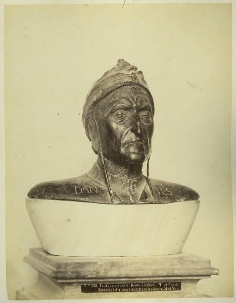 Ritratto di Dante Alighieri - Scultura in bronzo - Busto - Napoli - Museo Archeologico Nazionale