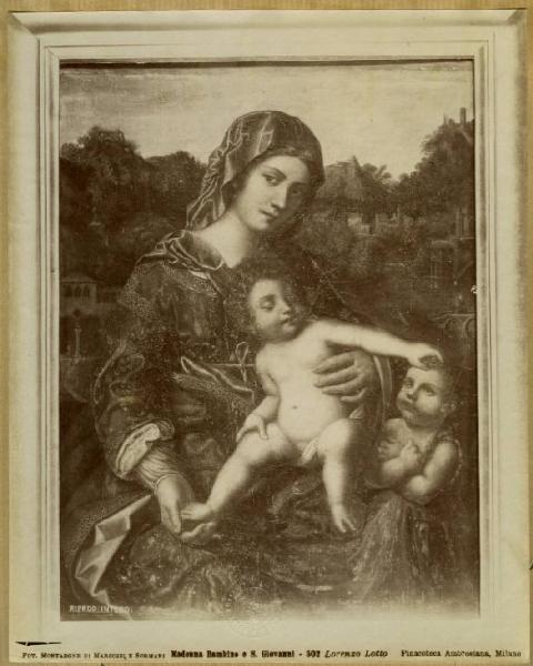 Bartolomeo Veneto - Madonna con Bambino e san Giovannino - Dipinto su tavola - Milano - Pinacoteca Ambrosiana