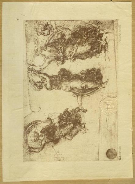 Leonardo da Vinci - Studio con tre figure femminili - Tre ninfe danzanti - Disegno - Venezia - Gallerie dell'Accademia
