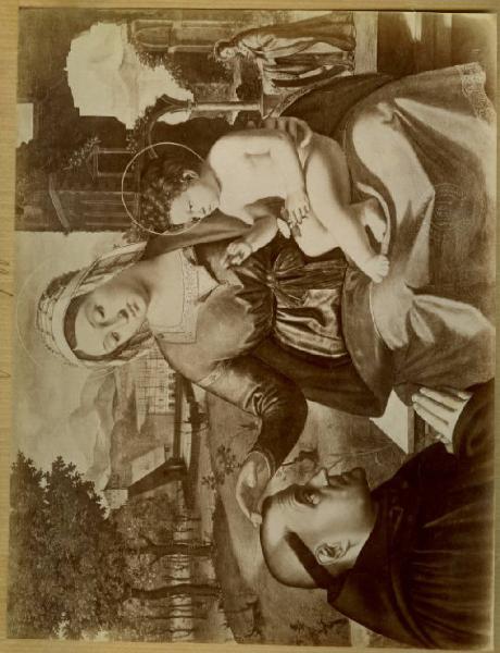 Previtali, Andrea detto Cordeliaghi - Madonna con Bambino e donatore - Dipinto su tavola - Londra - National Gallery