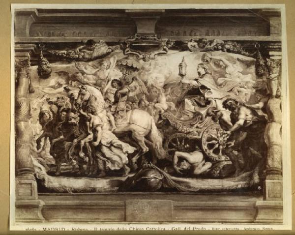 Rubens, Pieter Paul - Trionfo della Chiesa Cattolica - Dipinto - Olio su tavola - Madrid - Prado