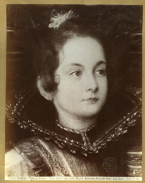 Van Dyck, Antoon - Ritratto di Geronima Brignole Sale con sua figlia (part.) - Dipinto - Olio su tela - Genova - Palazzo Rosso